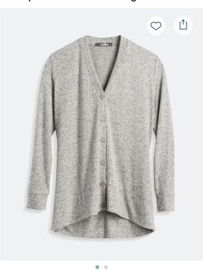 Stitch Fix- Women's Heather Gray V-Neck Button Cardigan